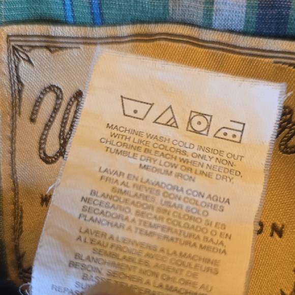 Wrangler Men's Blue and Green Plaid Snap Shirt, Sz 2X - Picture 6 of 10